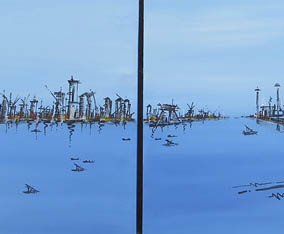 Art Commission: Doha diptych 2014