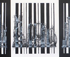 Barcoded Doha triptych 2015